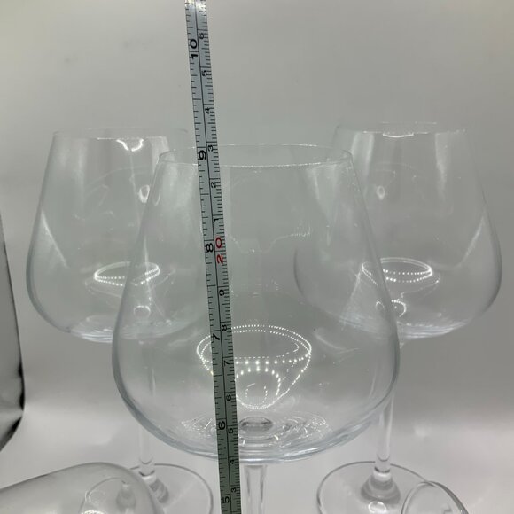 OitiO Red Crystal Wine Glasses Set of 4 Long Stem  23 oz with Wine Stopper - Picture 6 of 10